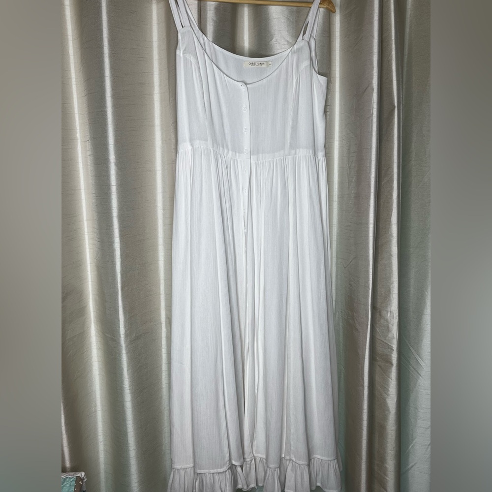 White Sleeveless Maxi Dress